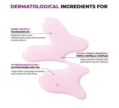 JUMISO Niacinamide 20 Serum - With Glutathione, TXA Tranexamic Acid and Centella Complex - Reduces Pigmentation, Uneven Skin Tone, Pore Care for Sensitive Skin