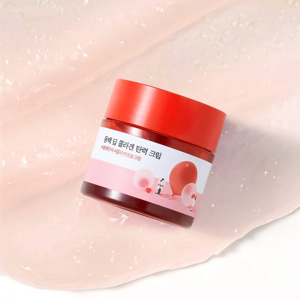 Round Lab Camellia Deep Collagen Firming Cream - Elasticity-Enhancing Face Moisturizer with Multi-Collagen for Long-lasting Hydration, Smooth and Firm Skin, Pore Tightening, Korean Skincare + 1 Free Mask