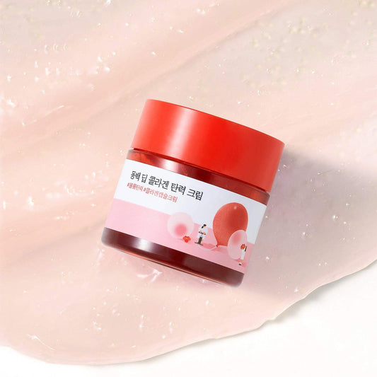 Round Lab Camellia Deep Collagen Firming Cream - Elasticity-Enhancing Face Moisturizer with Multi-Collagen for Long-lasting Hydration, Smooth and Firm Skin, Pore Tightening, Korean Skincare + 1 Free Mask