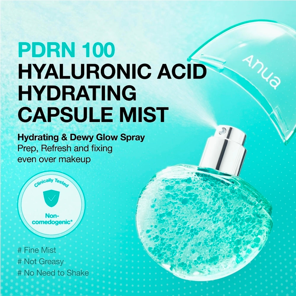 ANUA PDRN Collagen Glow Facial Serum Spray - 1.01 fl oz
Hydrating Face Mist, Hyaluronic Acid, dewy glass finish, All Skin Types, Instant Plumping, Firming Care, Korean Skincare
