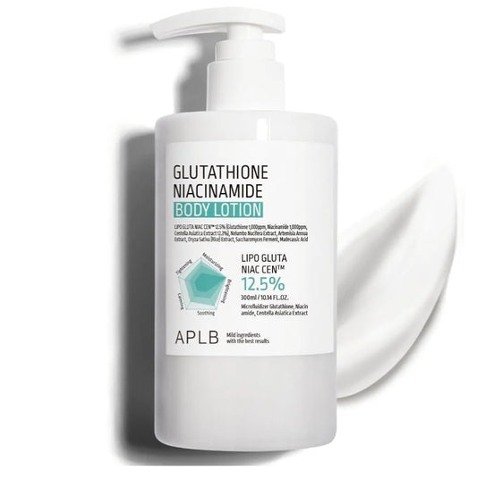 APLB Glutathione Niacinamide Body Lotion - LIPO GLUTA NIAC CEN 12.5% - Long lasting hydration, revitalize & improve skin texture
