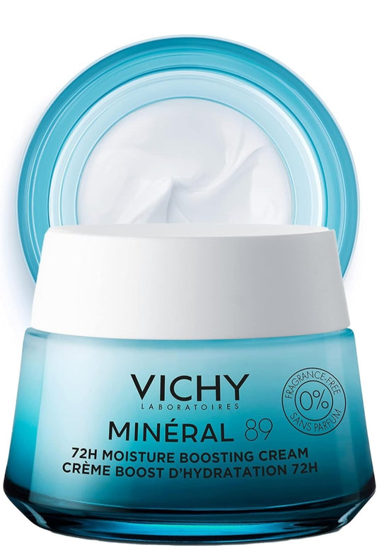 Vichy Mineral 89 Fragrance Free Cream - Moisture Boosting Cream with Hyaluronic Acid