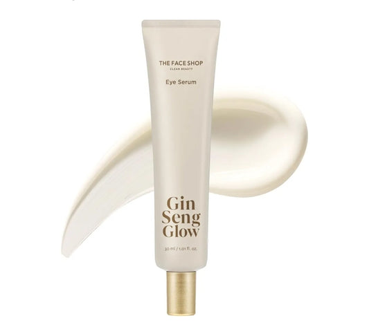 The Face Shop Ginseng Glow Eye Serum - Reduces Visible Dark Circles & Wrinkles, with Korean Ginseng, Retinol, Anti Aging