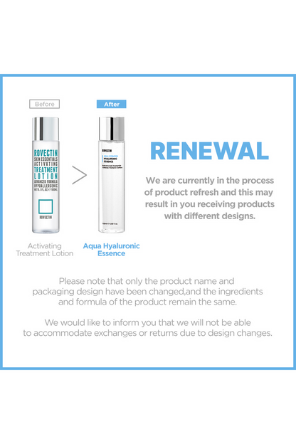ROVECTIN Aqua Hydration Hyaluronic Essence - Enhance skin's texture with potent antioxidants, moisturizer, radiant complexion