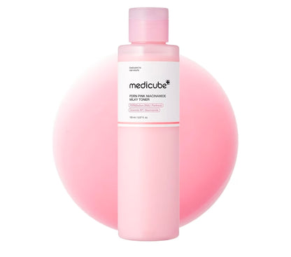 medicube PDRN Pink Niacinamide Milky Toner - Salmon DNA Hydrating, Moisturizing, Soothing with Ceramide, Peptide, Glass Glow Skin