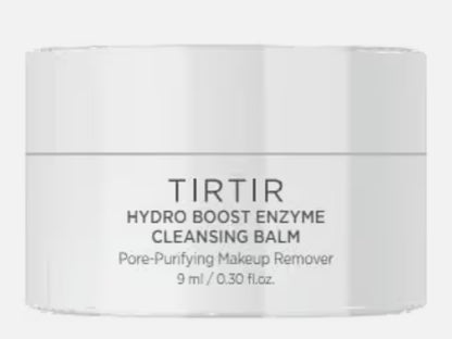 TIRTIR Travel Set - Korean Mini Glow Routine - TIRTIR Ceramic Milk Ampoule (0.33Oz) + TIRTIR Hydro Boost Enzyme Cleansing Balm (0.30oz) + TIRTIR Milk Skin Rice Toner Light (0.67oz) + 9 Wishes Rice Mask (1)