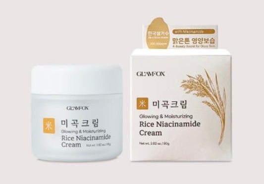 Glamfox Rice Niacinamide Glowing & Moisturizing Cream - Intense hydration, brighten the skin, and strengthen the skin's barrier