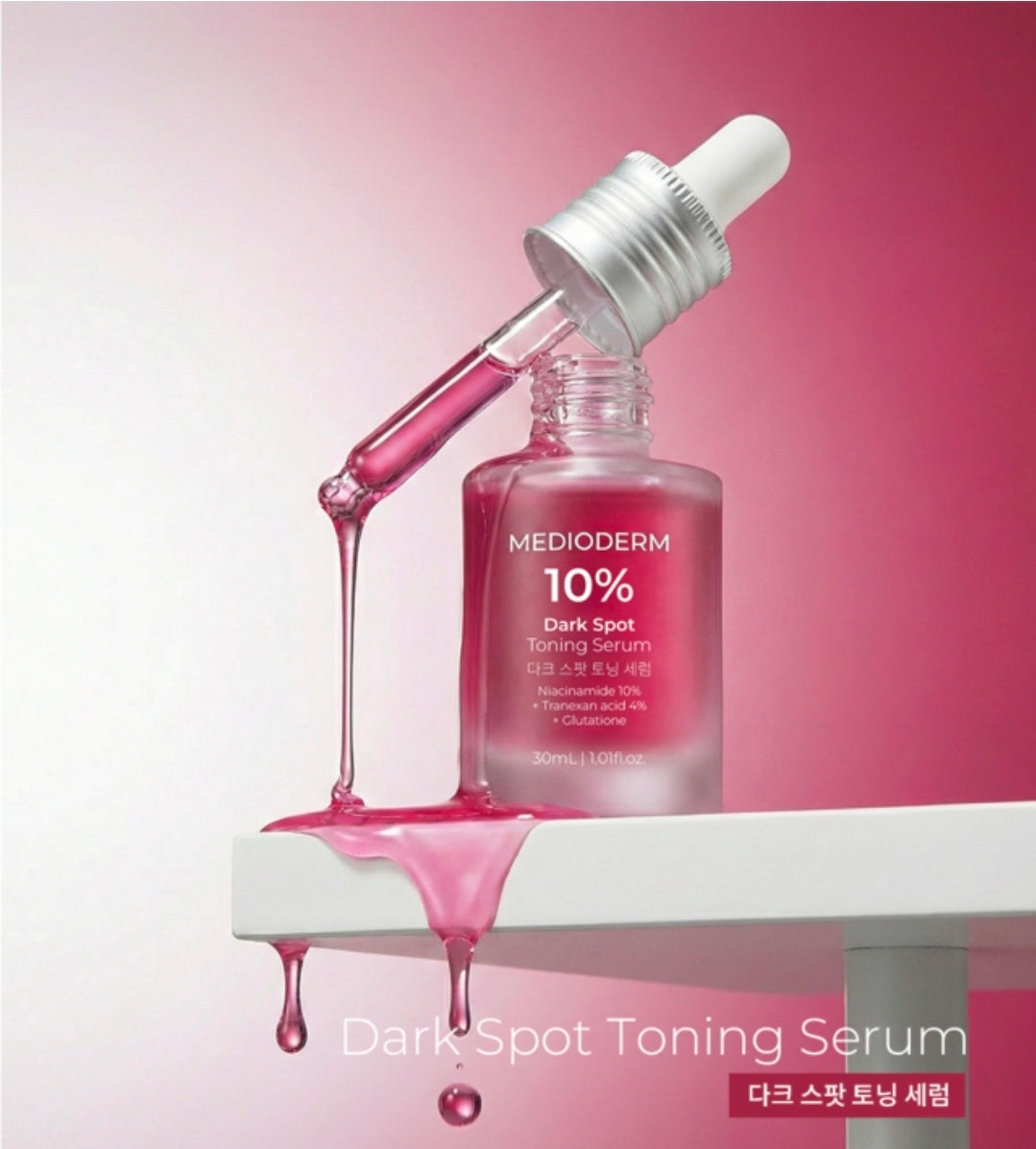 MEDIODERM Dark Spot Toning Serum - Strong and well-formulated brightening serum for dark spots & hyperpigmentation, acne marks, melasma, uneven skin tone