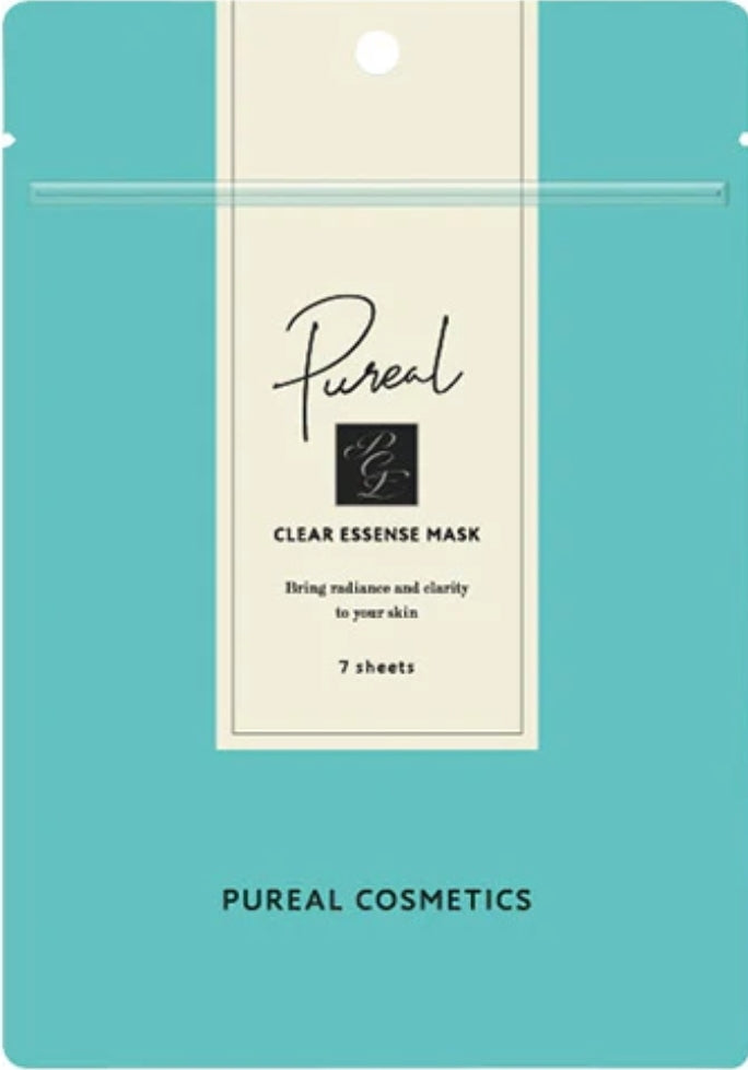 Pureal Clear Essense Mask - Provides moisture, improves skin texture and clarity - 7 Masks Pack