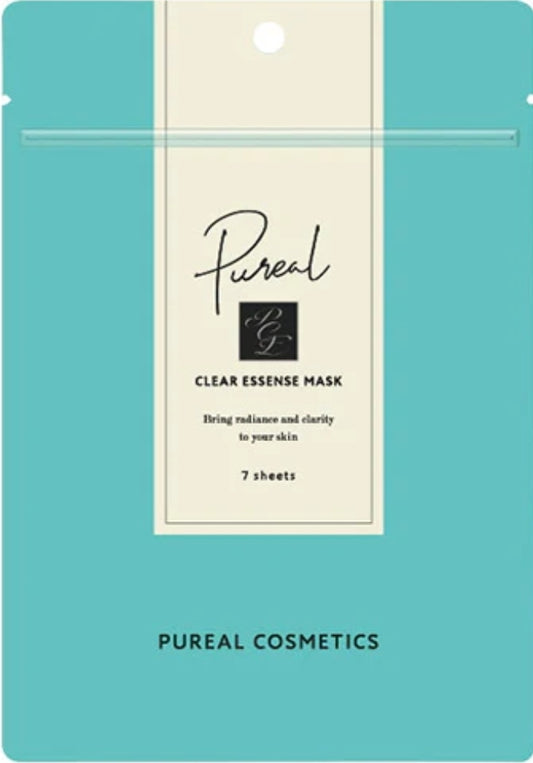 Pureal Clear Essense Mask - Provides moisture, improves skin texture and clarity - 7 Masks Pack