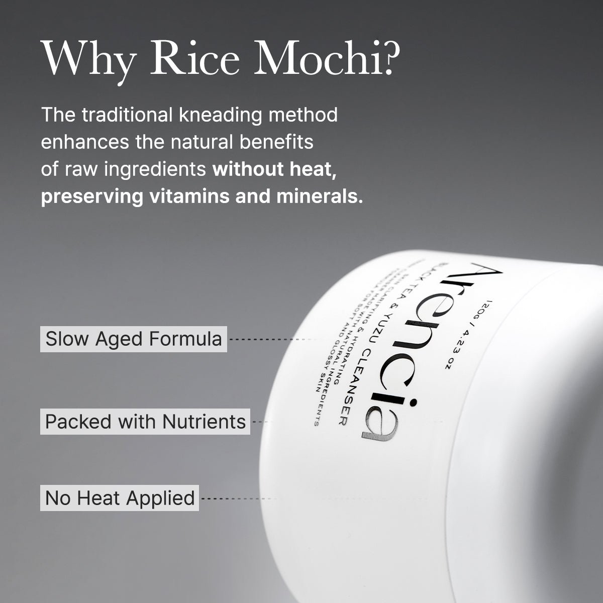 Arencia Black Tea and Yuzu Rice Mochi Cleanser - Deeply cleanses, gently exfoliate, smooth skin texture, brighten dull skin, remove impurities