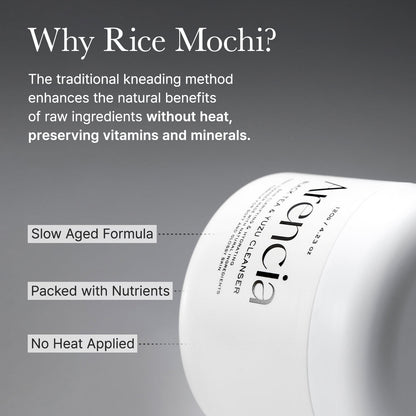 Arencia Black Tea and Yuzu Rice Mochi Cleanser - Deeply cleanses, gently exfoliate, smooth skin texture, brighten dull skin, remove impurities