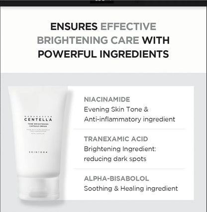 SKIN1004 Madagascar Centella Tone Brightening Capsule Cream - Non-sticky Hydrating Brightening