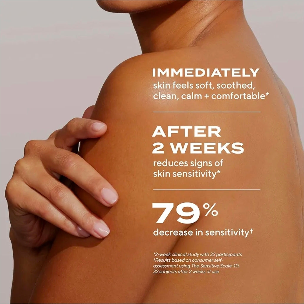 Limpiador corporal calmante Murad Heartleaf para piel sensible: limpiador suave y sin resecar con ceramidas y lípidos que fortalecen la piel para calmar, suavizar, reparar y fortalecer la barrera cutánea.