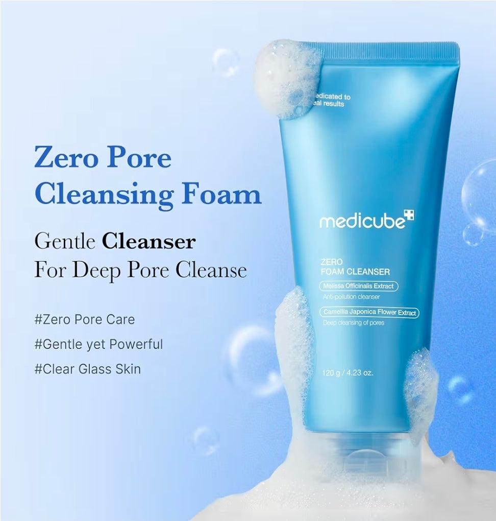 medicube Zero Foam Cleanser - Daily Gentle Cleansing Foam for Sensitive Skin, Excess Sebum Control, Hydration, Pore Minimization