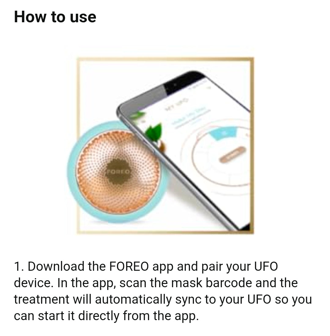 Foreo UFO Smart Mask Treatment Device - Face Mask in 90 Seconds, Mask Treatment Device combining Advanced Facial Mask Treatment with Thermos/Cry/LED Light Therapy, Bluetooth