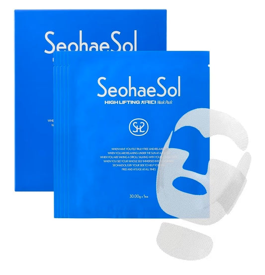 SeohaeSol Chi-Ki-Da Mask Sheet - High-Lifting Dual Hydrogel Facial Sheet Mask for Firming, Moisturizing Deep Hydration Care, Elasticity Boosting Skin Tightening, Korean Skincare - 1 Mask