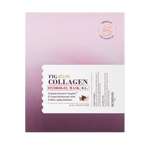 Skinfood Fig Vegan Collagen Hydrogel Mask - Helps replenish elasticity-lost skin with nourishment and building firm skin - 1 Mask