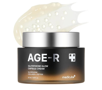 medicube AGE-R Glutathione Glow Capsule Facial Cream - Instant Lifting Moisturizer - Collagen Peptide For Hydrating Glow - Improve Blemishes, Uneven Skin Tone