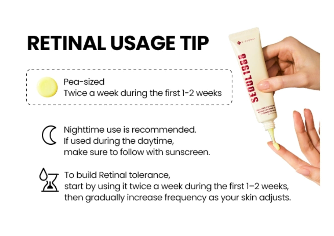 K-SECRET SEOUL 1988 Retinal Eye Cream – Formulated with Advanced Retinal Liposome 4% and Fermented Bean for Smoother, Refreshed-Looking Eyes