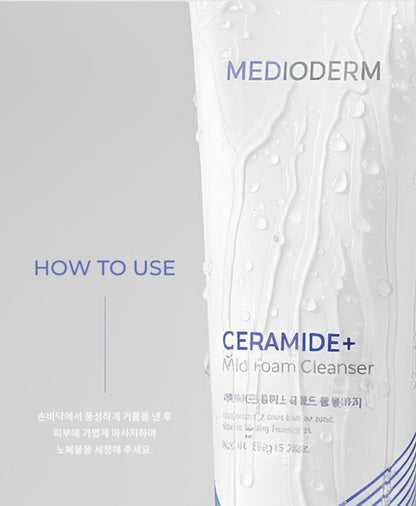 Limpiador en espuma suave Medioderm Ceramide+ Plus
