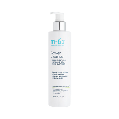 M-61 Power Cleanse - Pore - Purifying glycolic face cleanser washes away dirt, makeup and excess oil without stripping skin of its natural moisture - For Dull and Mature Skin