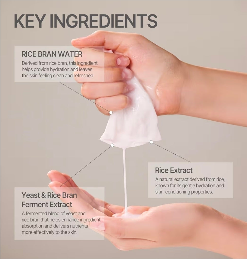 TIRTIR Travel Set - Korean Mini Glow Routine - TIRTIR Ceramic Milk Ampoule (0.33Oz) + TIRTIR Hydro Boost Enzyme Cleansing Balm (0.30oz) + TIRTIR Milk Skin Rice Toner Light (0.67oz) + 9 Wishes Rice Mask (1)