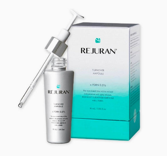 REJURAN Turnover Ampoule, c-PDRN – Original Salmon DNA PDRN Face Serum for Rejuvenation, Firming, Hydration & Youthful Glow, Refines Skin Texture. Korean Skincare (1.01oz)