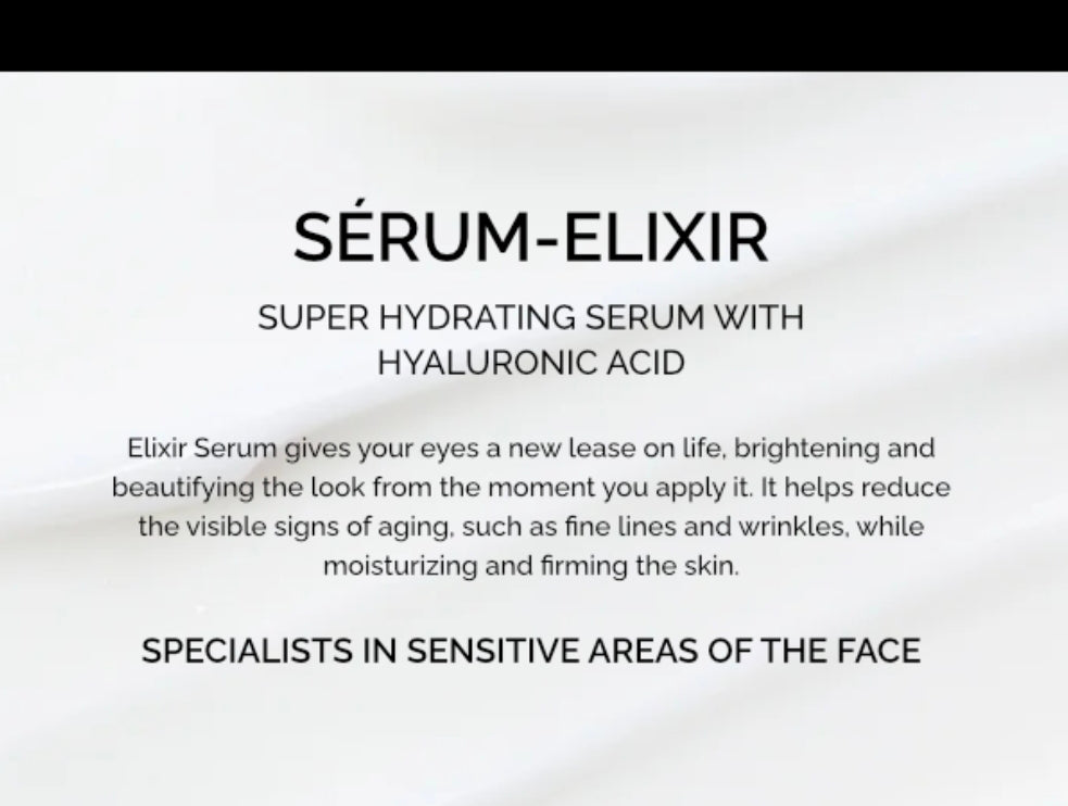Christian Breton Serum ELIXIR - Hydrating & Firming Under Eye Serum for Smoothing Under Eyes - Hyaluronic Acid, Squalene & Peptides - Ophthalmologist Tested
