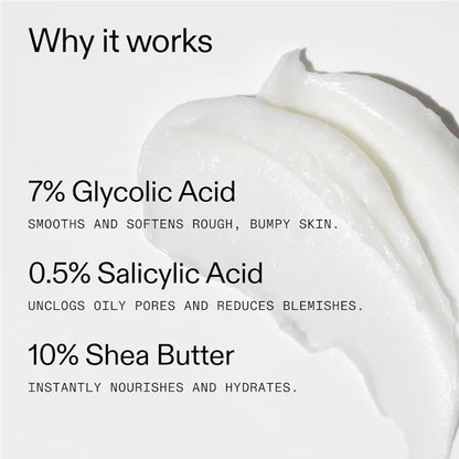 The INKEY List Glycolic Acid Exfoliating Body Stick - Deep Exfoliation for Rough, Bumpy Skin, Fragrance Free, Targets KP & Ingrown Hairs