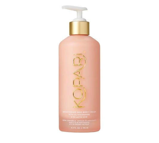 Kopari Brightening Silk Body Cream with 2% Niacinamide, AHAs & Kakadu Plum – Hydrating Body Lotion for Radiant, Even Skin Tone, Lightweight, Fast-Absorbing, Juicy Pink Guava Scent