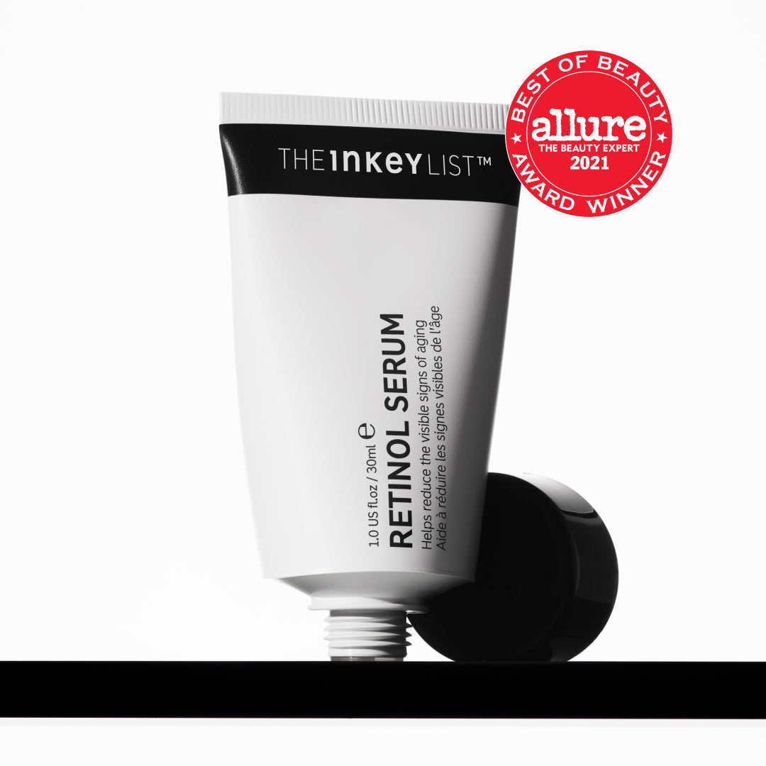 Suero de retinol INKEY: ataca los primeros signos del envejecimiento, el acetato de retinilo de liberación lenta al 1 % estimula suavemente la renovación celular para suavizar las líneas finas, las arrugas y la pigmentación.