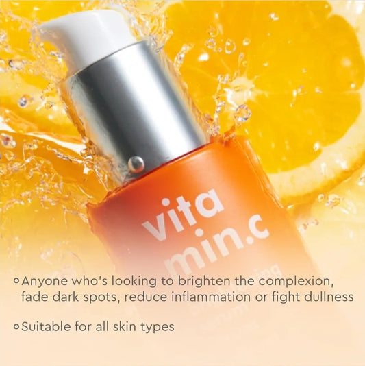 The Face Shop Vitamin C Skin Brightening Serum - Fade Dark Spots, Brighten Complexion, Improve Dull & Uneven Skin Tone - Vitamin C Face Serum, Hyaluronic Acid, Niacinamide Serum