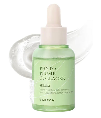 Suero de colágeno Mizon Phyto Plump: colágeno vegano, 88 % de ingredientes naturales con adenosina, hidratación profunda, cuidado de la piel coreano.