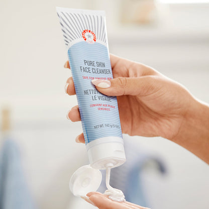 First Aid Pure Skin Face Cleanser - Solution for Dryness, Redness