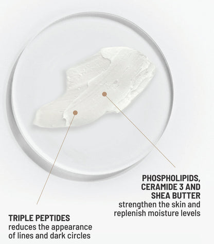 Crema para ojos con triple péptido Do Not Age del Dr. Brandt + Crema antiedad + Suero de perla transformador - Set de 3 piezas para el cuidado de la piel