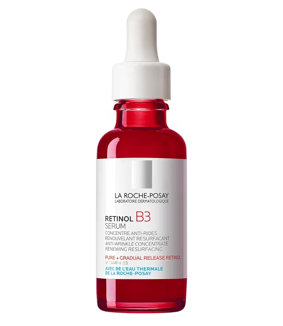 Suero facial con retinol puro y vitamina B3 de La Roche-Posay: suero facial antiedad para líneas de expresión, arrugas y daño solar prematuro, revitaliza e hidrata. Apto para pieles sensibles.