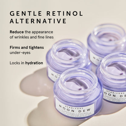 Herbivore Dew 1% Bakuchiol + Peptides Retinol Alternative Firming Eye Cream - Fine lines and wrinkles, Loss of firmness, Dryness, Signs of aging around the eyes