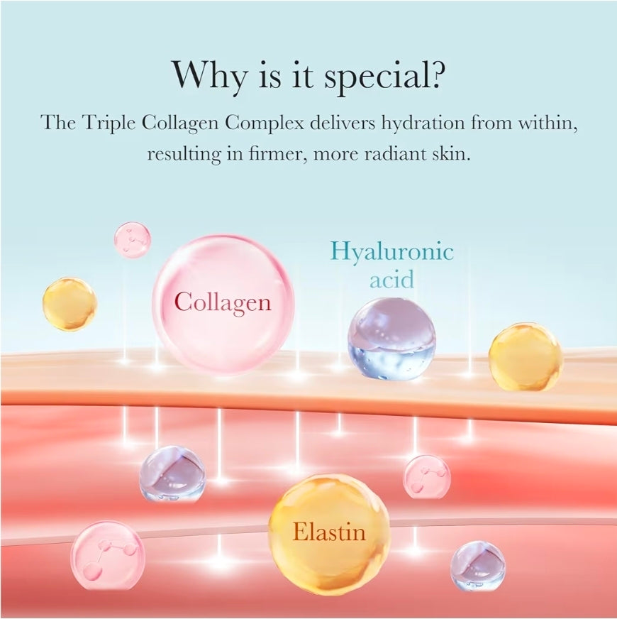 Medicube Triple Collagen Cream - Hydrating & Firming Moisturizer with Hyaluronic Acid, Premium Elastin, Shea Butter - Wrinkle Care & Boosts Elasticity