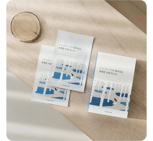 Mascarilla hidratante de abedul Round Lab: reduce la inflamación, purifica e hidrata - 1 mascarilla