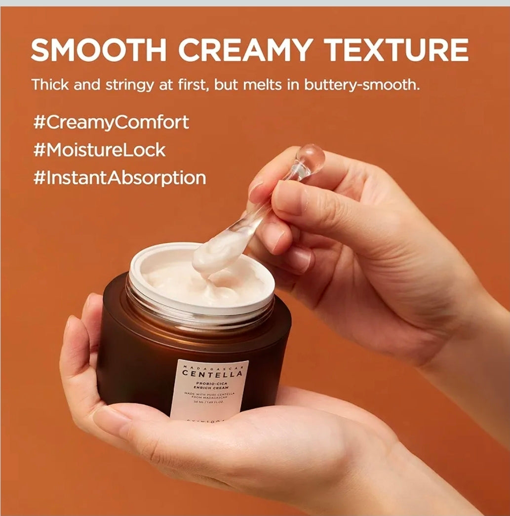 SKIN1004 Madagascar Centella Probio-Cica Enrich Cream - Firms skin texture and strengthens the skin barrier
