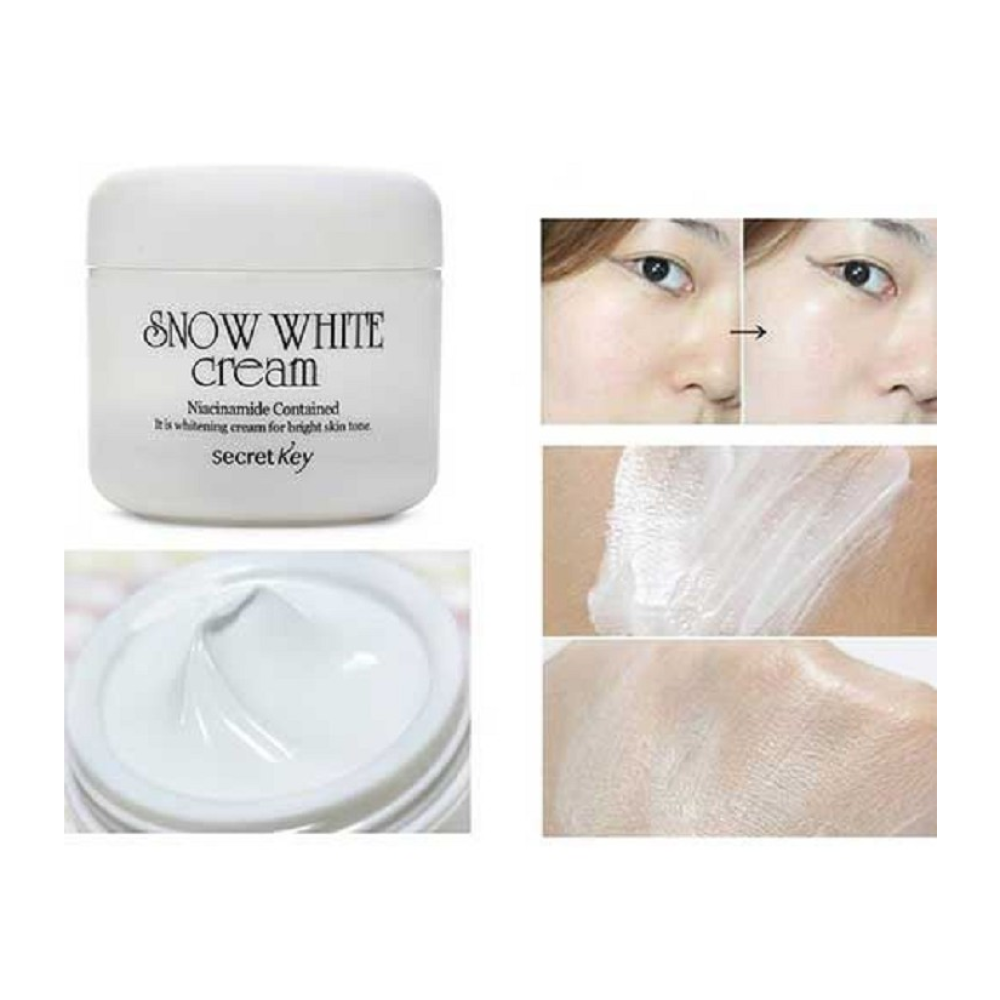 Key Secret Snow White Brightening Cream - Special cream that effectively brightens and evens skin tone with niacinamide to reduce pigmentation and give a healthy glow