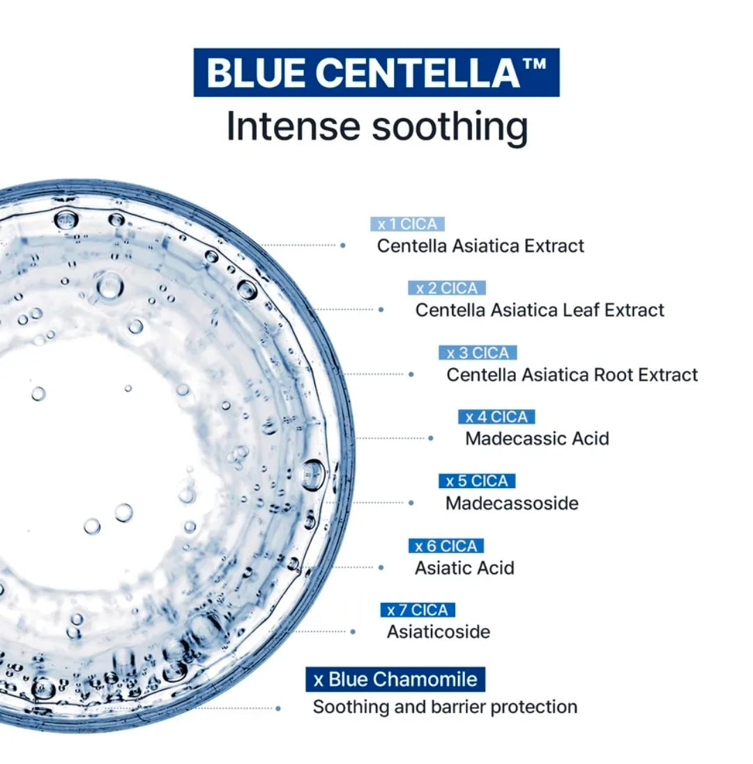 MILDLAB Blue Centella Derma Repair Cream - Contains 2.5 ppb EGF and 50,000 ppm Dexpanthenol to promote skin cell regeneration and sustained hydration