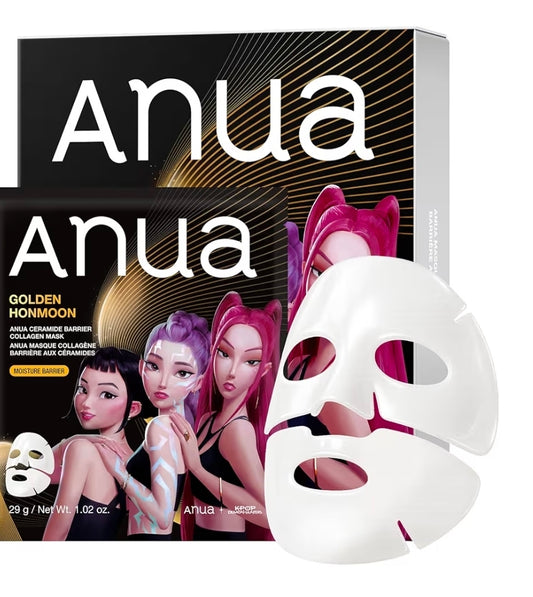ANUA Ceramide Barrier Collagen Mask - Glow Up, Elasticity Hydrogel Face mask, Moisture Barrier Repair for Glass Skin, 24H Deep Hydration Lasting, KPop Demon Hunters - 1 Mask