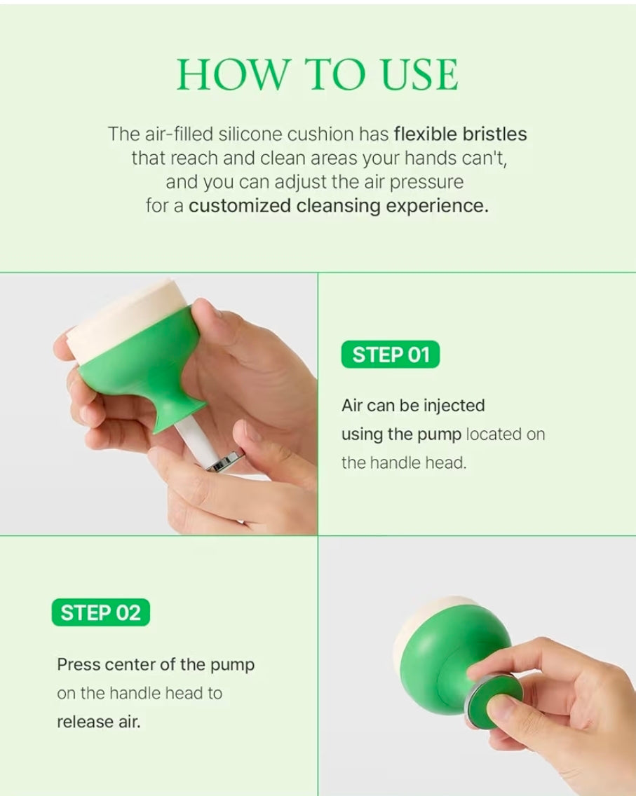 FULLY Pore Cleansing Silicone Brush - Effective Pore Cleaner, Over 2000 Fine Bristle, Unclog Pores, Blackhead Brush, Sebum Remover Tool, Gentle Exfoliator