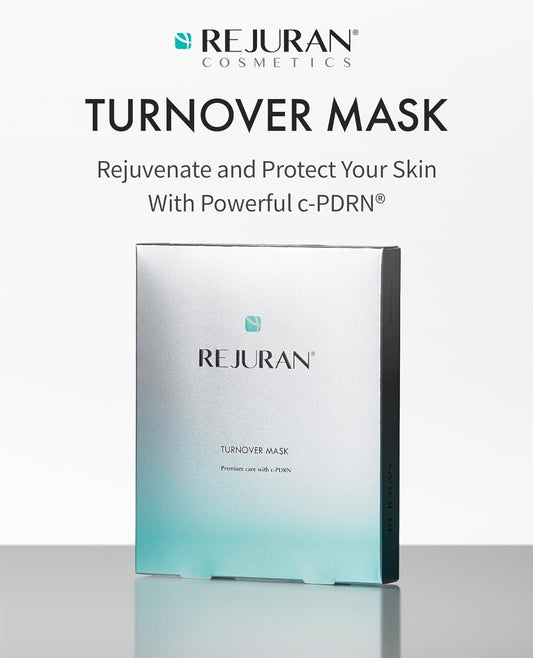 REJURAN Turnover Mask – Premium Care with c-PDRN. Original Salmon DNA Daily Mask for Firming, Hydration, Repairing & Revitalizing. Youthful Radiant Skin - 1 Mask
