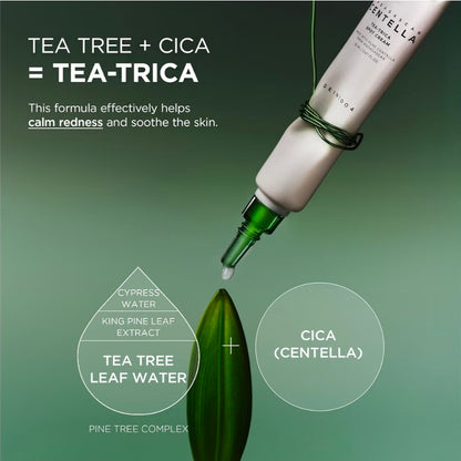 SKIN1004 Tea-Trica Spot Cream - Tratamiento localizado con Centella Asiática y Árbol de Té, crema hidratante facial para calmar áreas específicas, crema de Cica para una piel de aspecto limpio, cuidado de la piel coreano