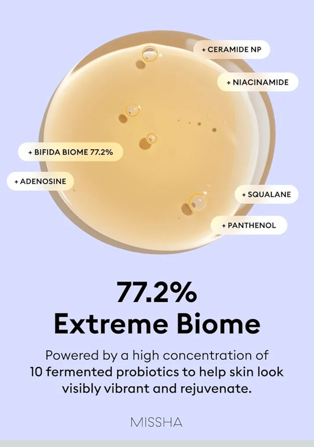 MISSHA Time Revolution Night Repair Face Serum Ampoule (5th Gen) - Overnight Probiotic Skincare for Revitalization and Radiance