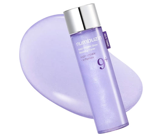 numbuzin No.9 NAD+ PDRN Glow Boosting Toner - Tónico hidratante y reafirmante para arrugas, líneas finas y piel opaca, péptidos y salmón PDRN para luminosidad