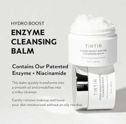 TIRTIR Travel Set - Korean Mini Glow Routine - TIRTIR Ceramic Milk Ampoule (0.33Oz) + TIRTIR Hydro Boost Enzyme Cleansing Balm (0.30oz) + TIRTIR Milk Skin Rice Toner Light (0.67oz) + 9 Wishes Rice Mask (1)